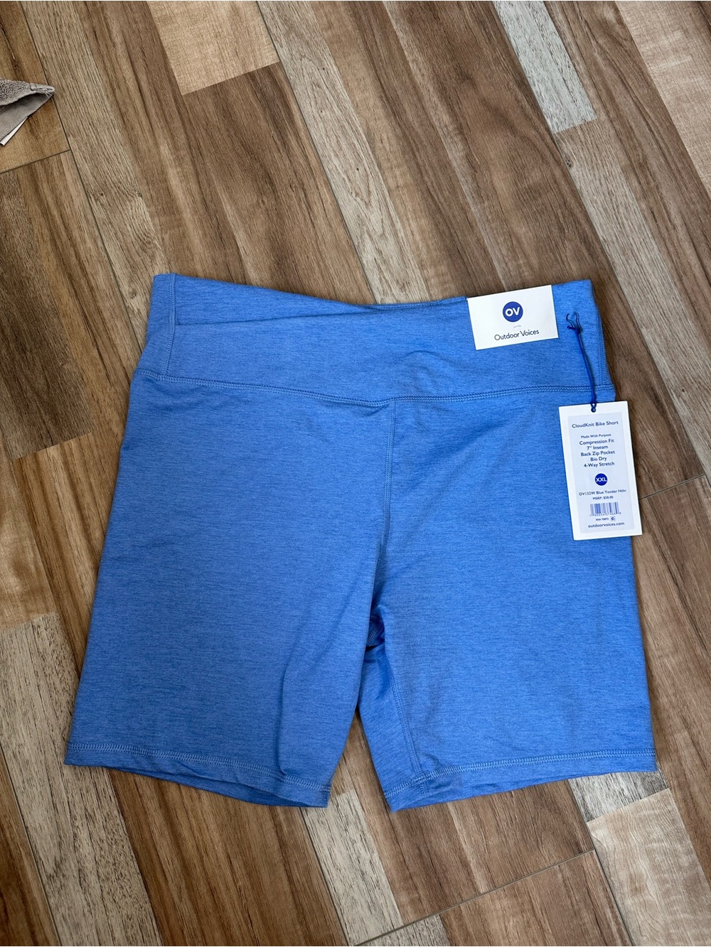 Outdoor Voices Heather Blue Women’s Bike Shorts